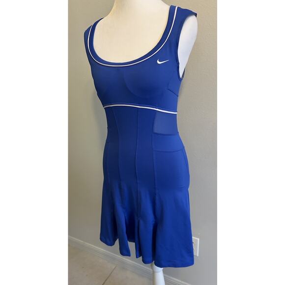 Serena Williams nike DUC Tennis dress S blue australian open 2012 Pleated Sheer - Picture 10 of 16